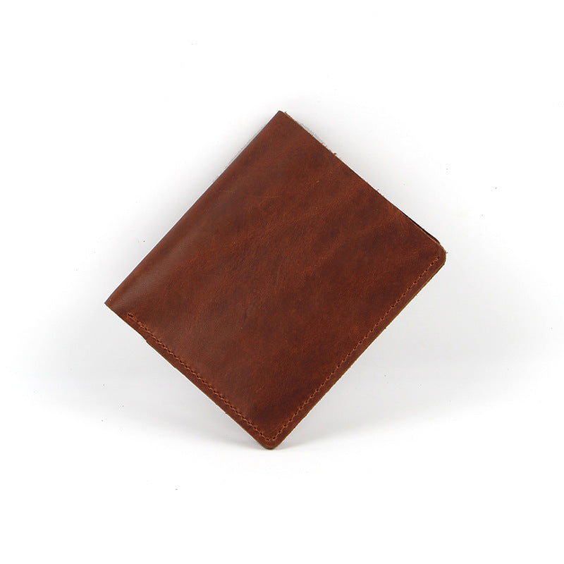 Men's simple short leather wallet formal and casual