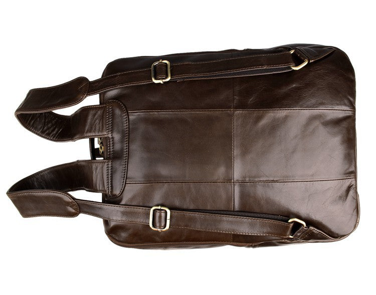 Leather computer backpack