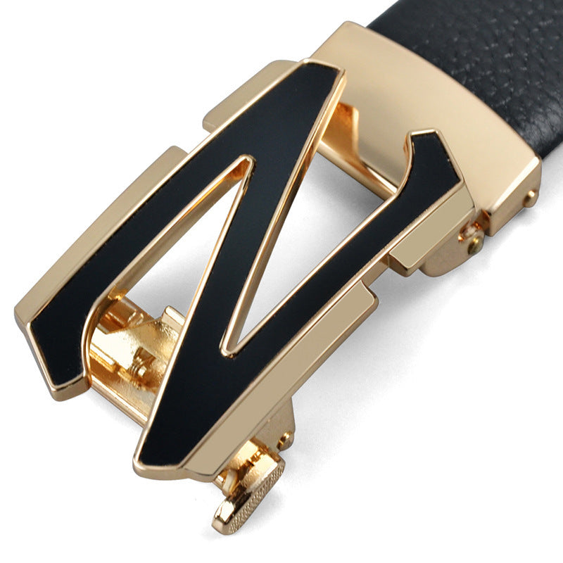 Men's leather head layer original cowhide belt