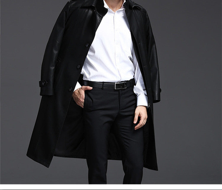 Men's genuine leather coat