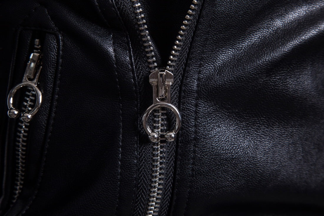 Men's biking leather jacket