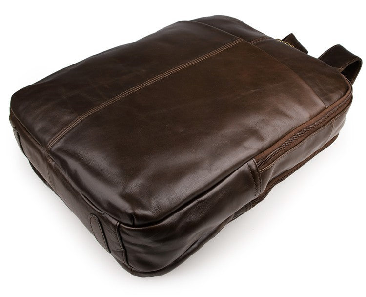 Leather computer backpack