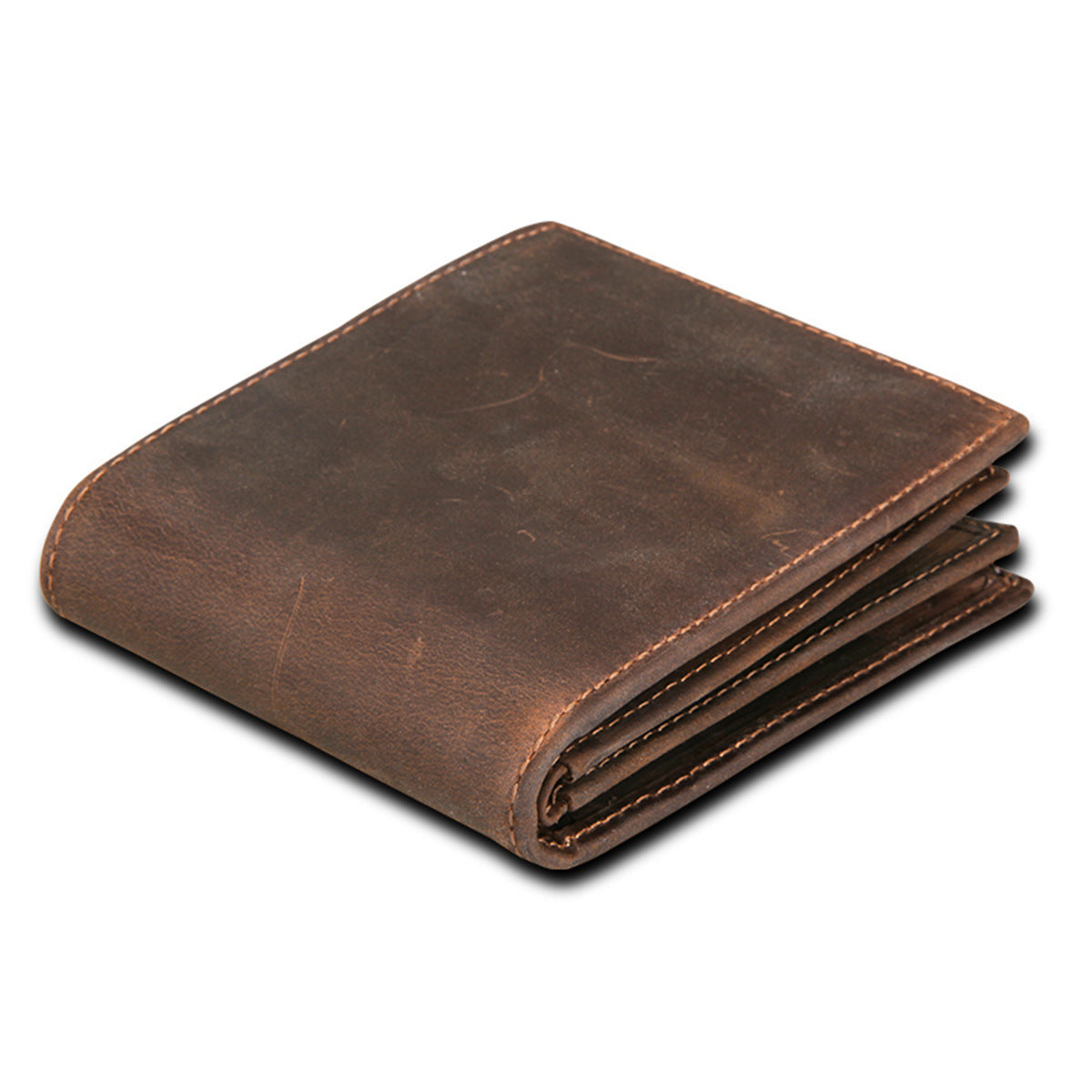 RFID Men's Wallet, Leather Wallet,Horse Leather Short Casual Wallet