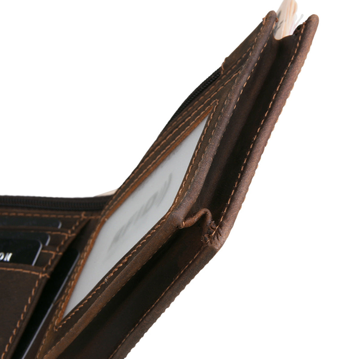 RFID Men's Wallet, Leather Wallet,Horse Leather Short Casual Wallet