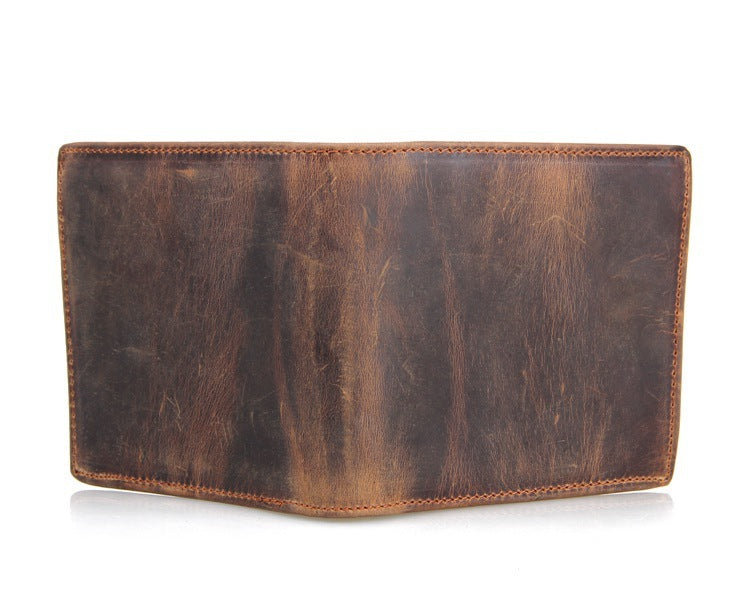Men horse Leather short wallet