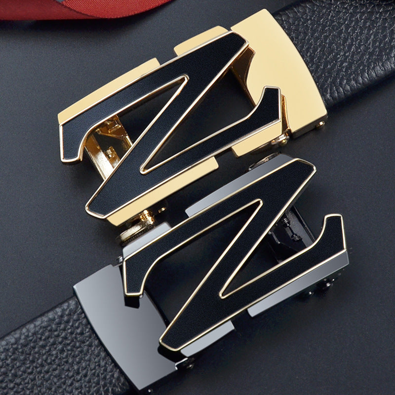 Men's leather head layer original cowhide belt