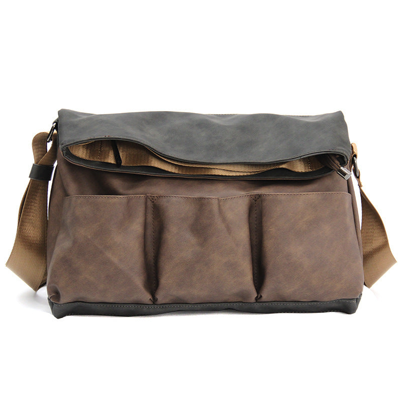 Men's Shoulder simple leather bag