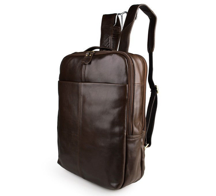 Leather computer backpack