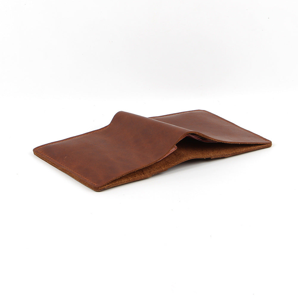Men's simple short leather wallet formal and casual