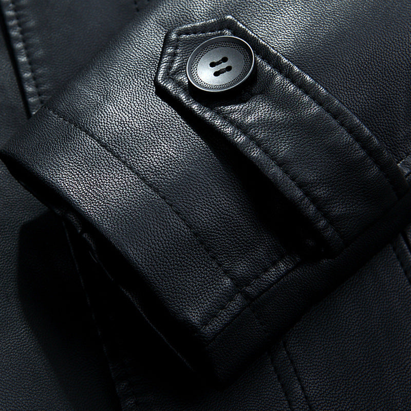 Men's genuine leather coat