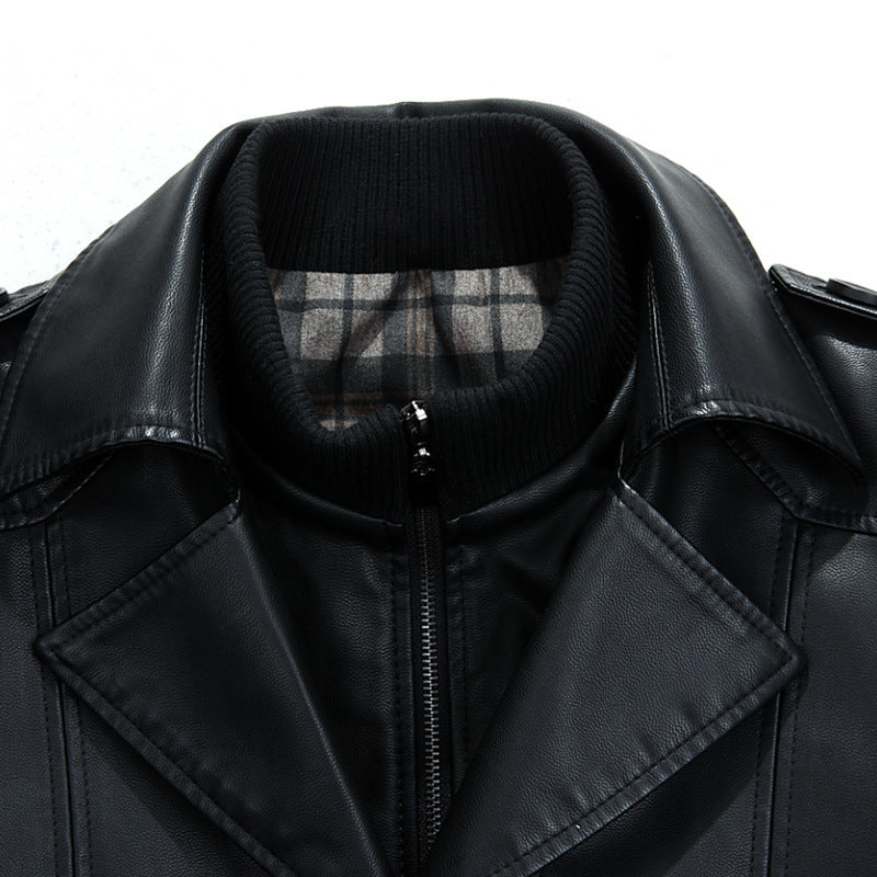 Men's genuine leather coat