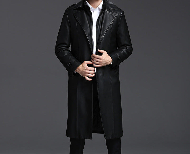 Men's genuine leather coat