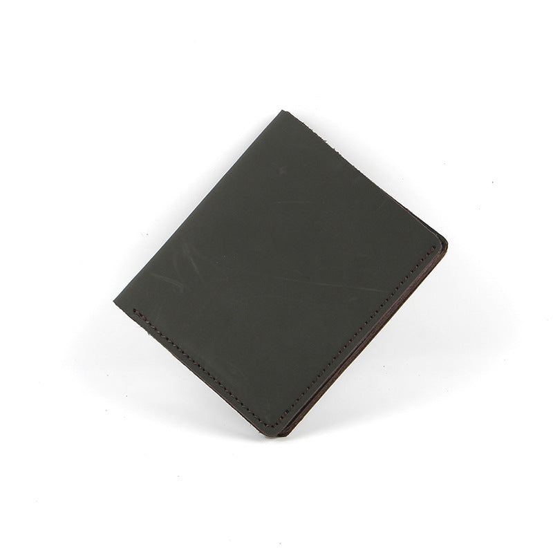 Men's simple short leather wallet formal and casual
