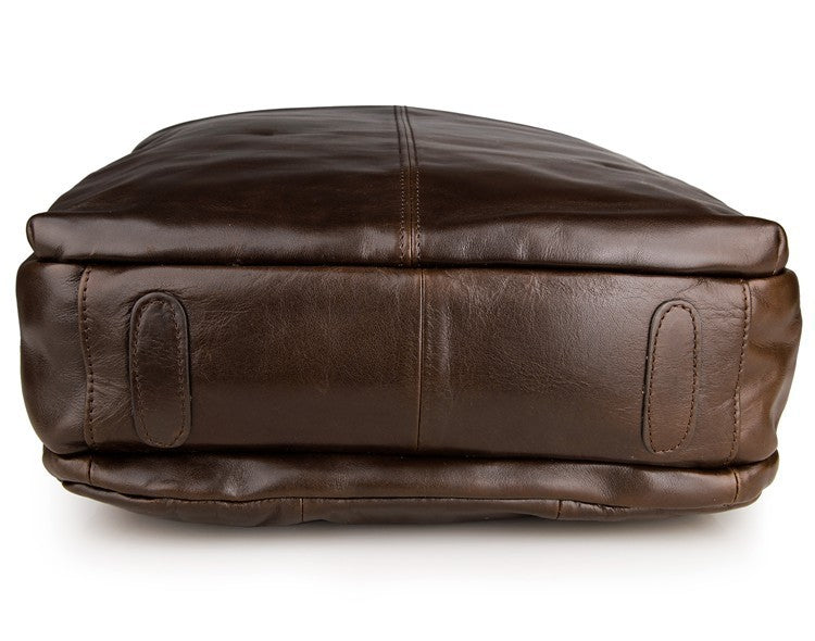 Leather computer backpack