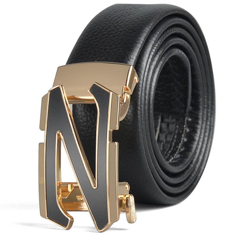 Men's leather head layer original cowhide belt