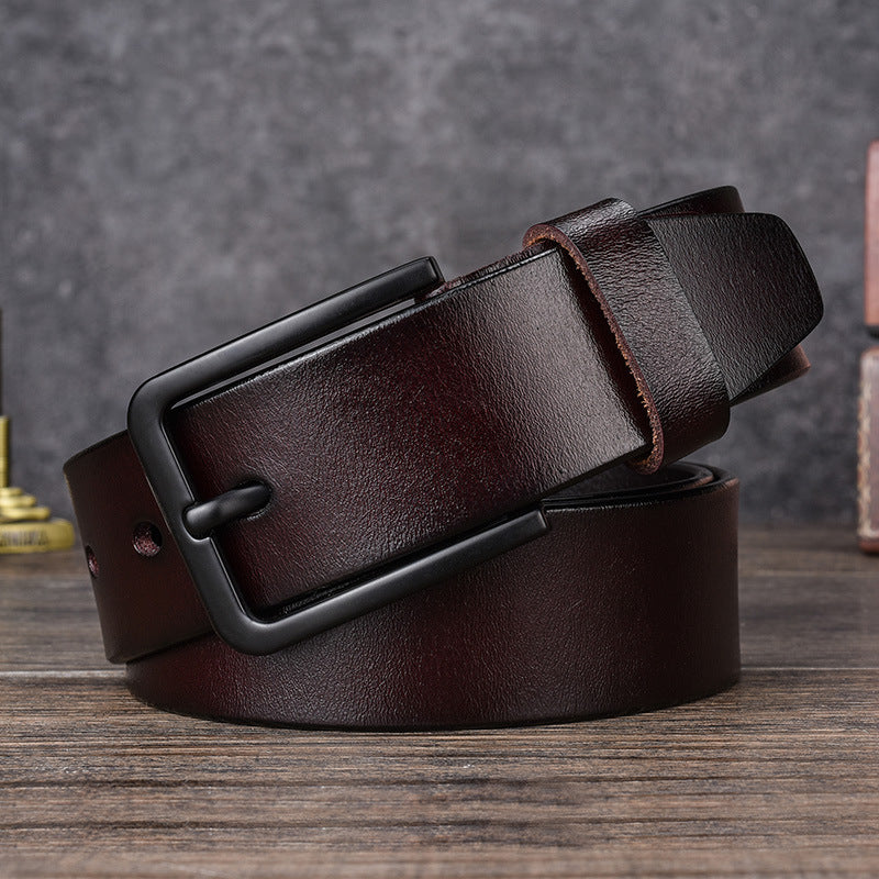 Men's leather leather belt casual belt