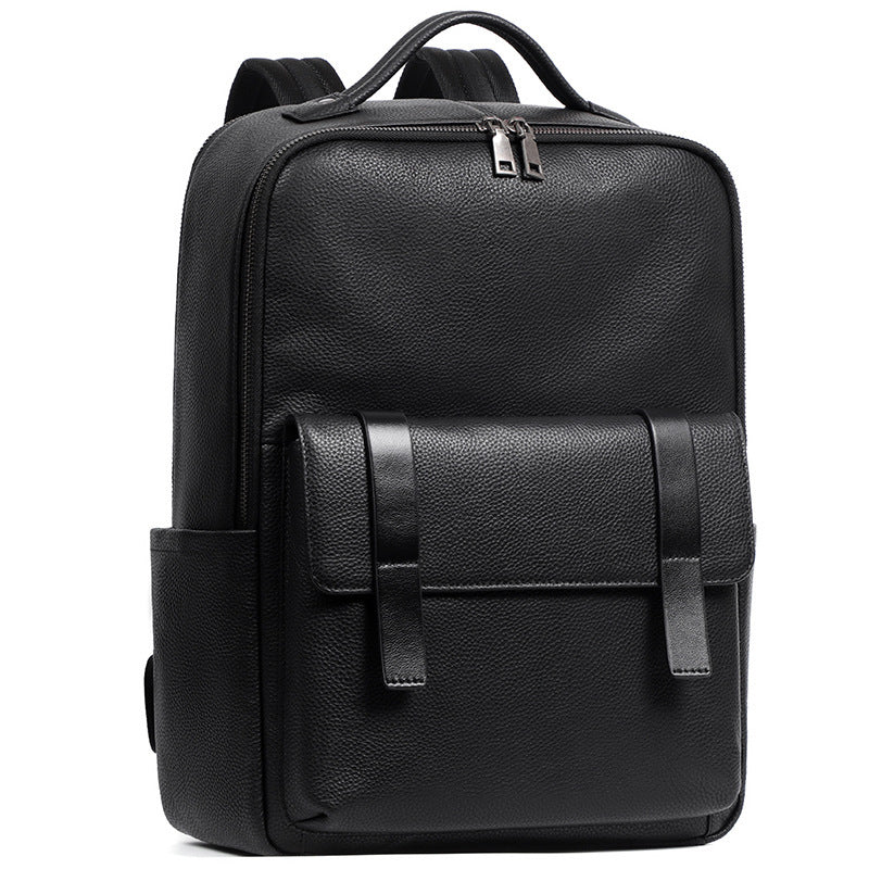 Spacious capacity leather bag