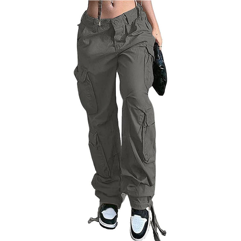 Women High Waist six pockets cargo pants