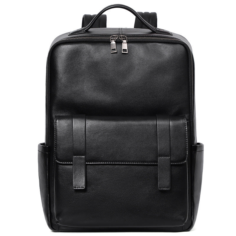 Spacious capacity leather bag