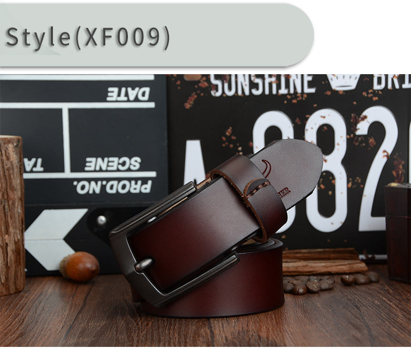 Dynamic buckle leather belt