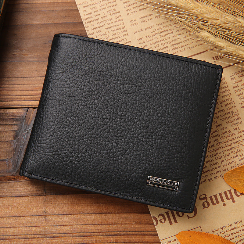 Men's simple leather wallet for formal and casual