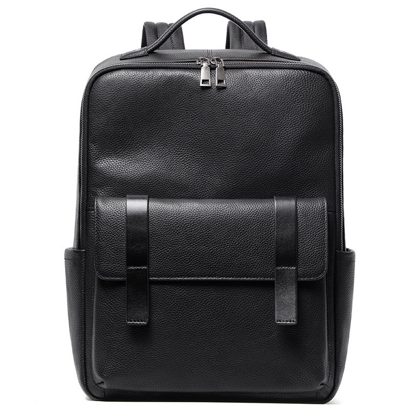 Spacious capacity leather bag