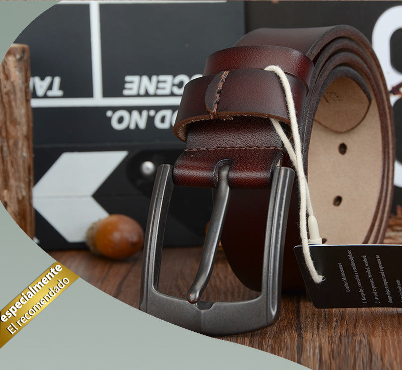 Dynamic buckle leather belt
