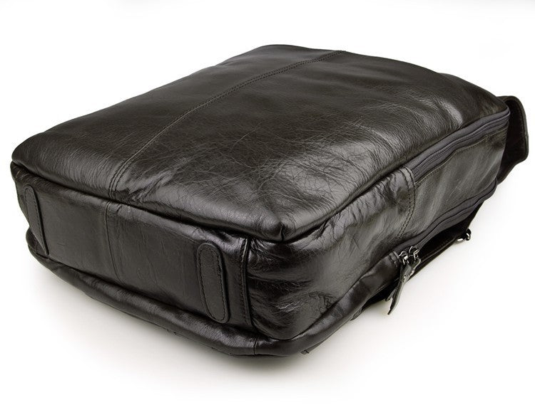 Leather computer backpack