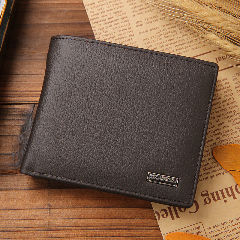 Men's simple leather wallet for formal and casual