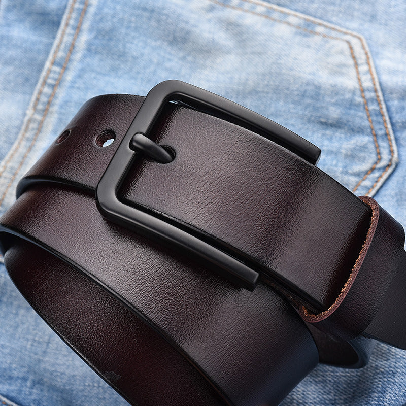 Men's leather leather belt casual belt