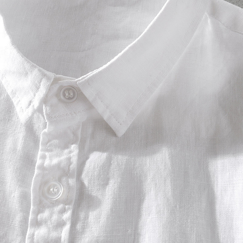 Short Sleeve Breathable Pure Shirt For Men