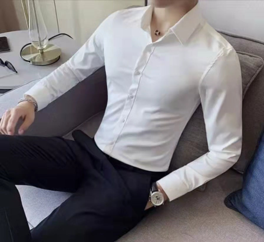 Men's formal And Leisure Long Sleeve Lapel Shirt