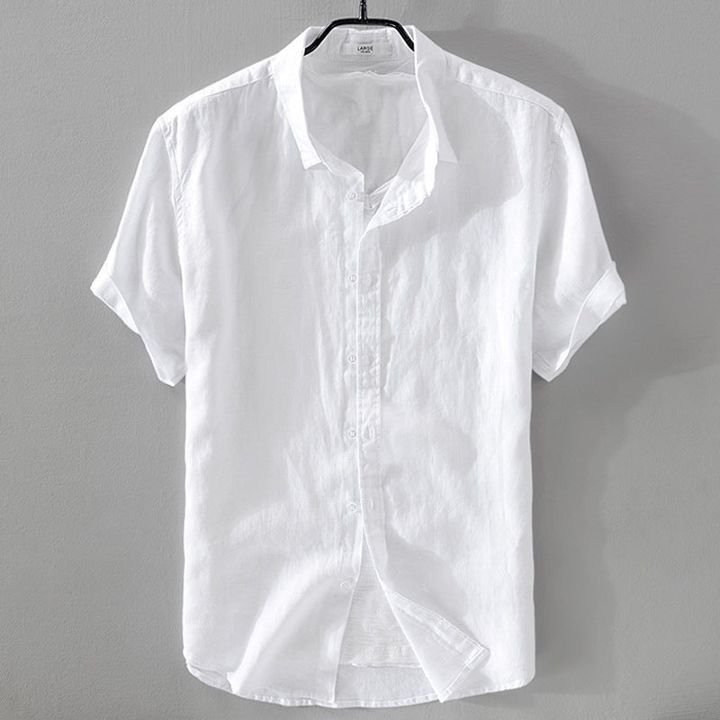 Short Sleeve Breathable Pure Shirt For Men