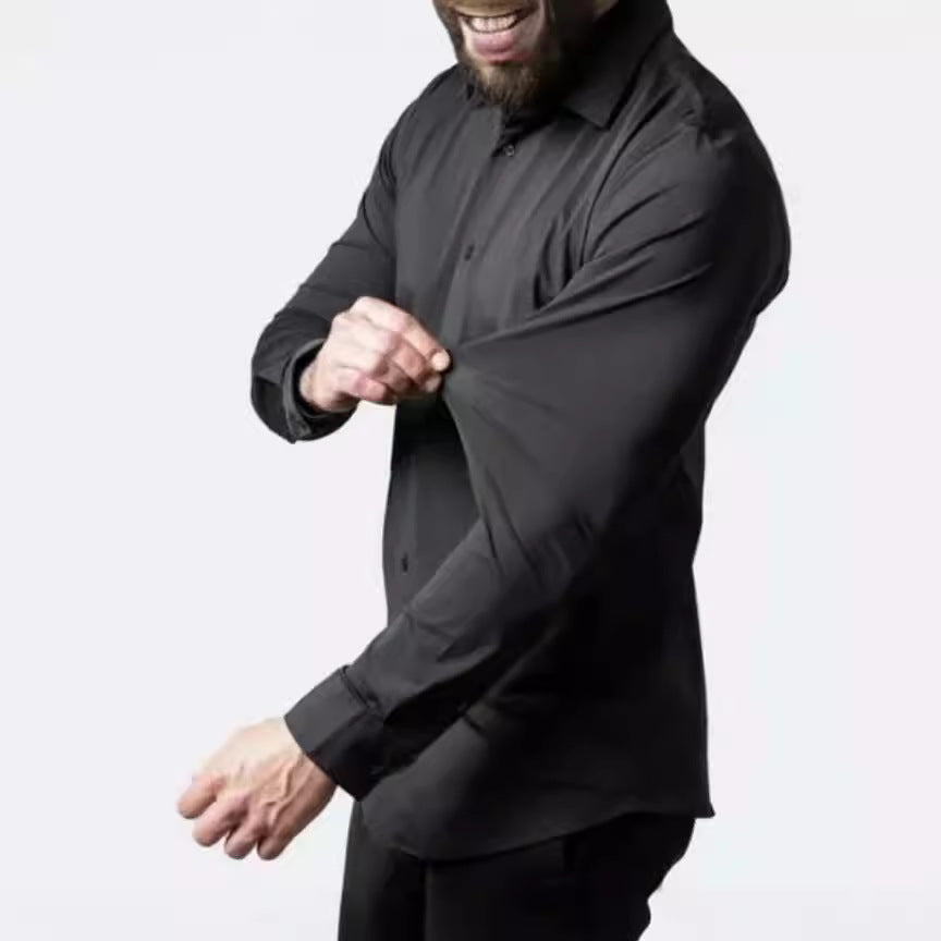 Men's formal And Leisure Long Sleeve Lapel Shirt