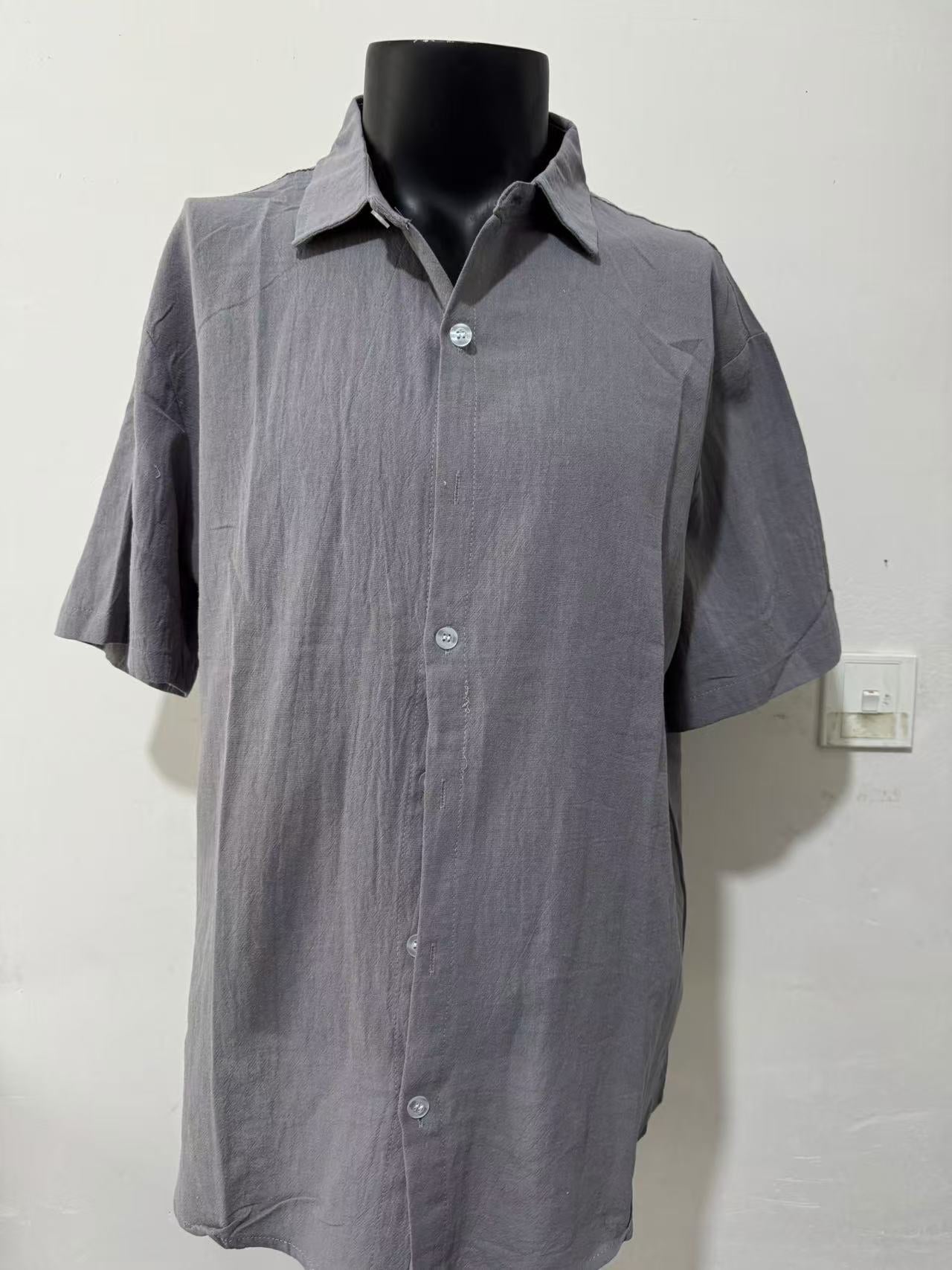 Short Sleeve Breathable Pure Shirt For Men
