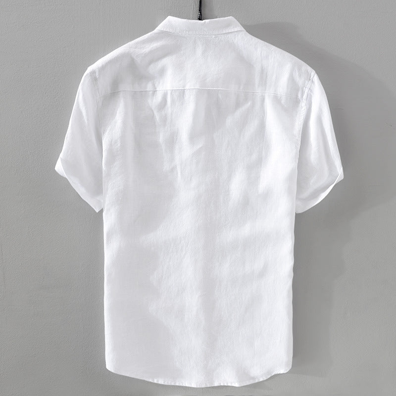 Short Sleeve Breathable Pure Shirt For Men