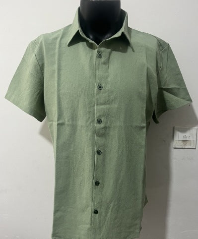 Short Sleeve Breathable Pure Shirt For Men
