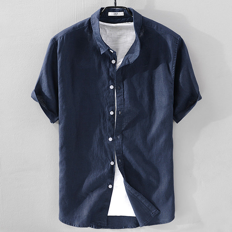 Short Sleeve Breathable Pure Shirt For Men