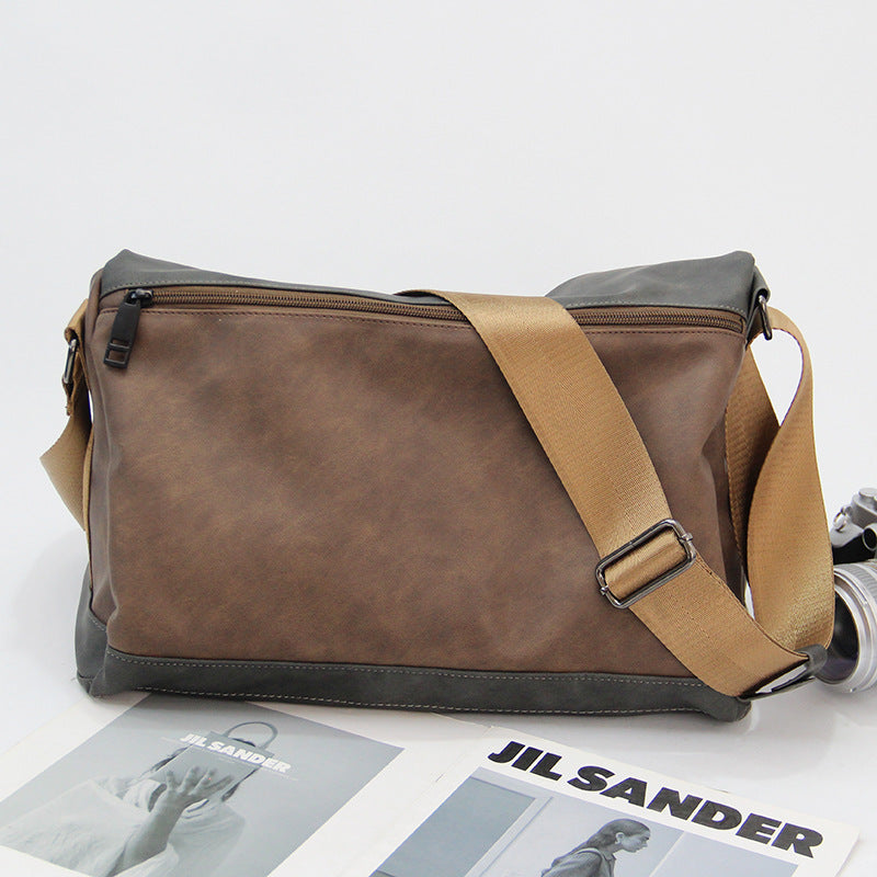 Men's Shoulder simple leather bag