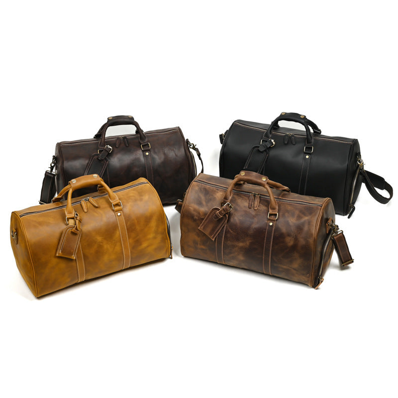 Traveling leather bag for small trips
