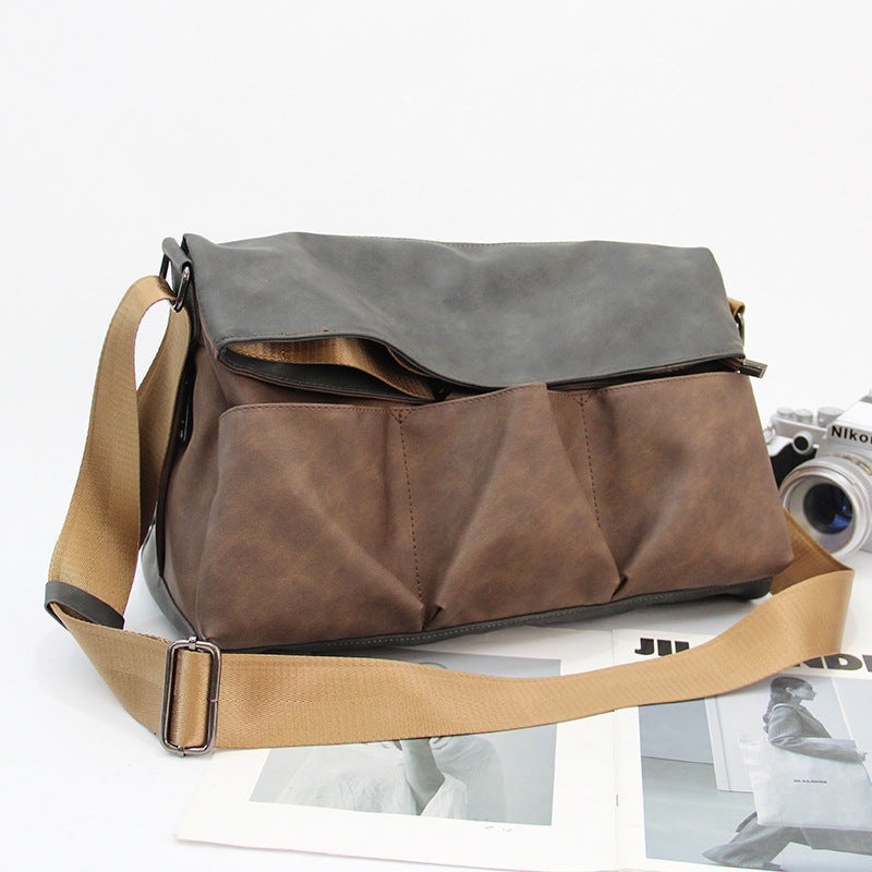 Men's Shoulder simple leather bag