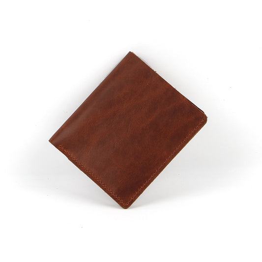 Men's simple short leather wallet formal and casual