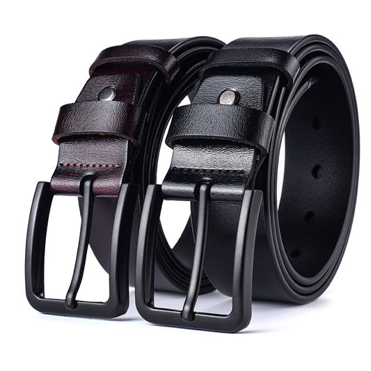 Men's leather leather belt casual belt