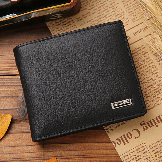 Men's simple leather wallet for formal and casual