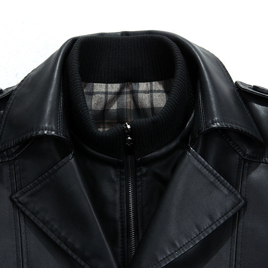 Men's genuine leather coat