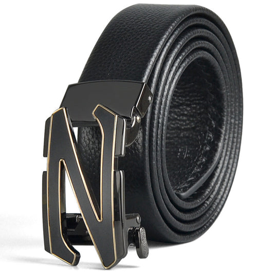 Men's leather head layer  original cowhide belt