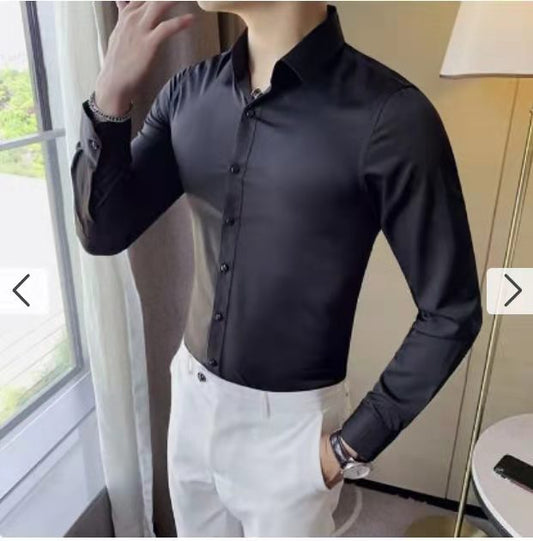 Men's formal And Leisure Long Sleeve Lapel Shirt