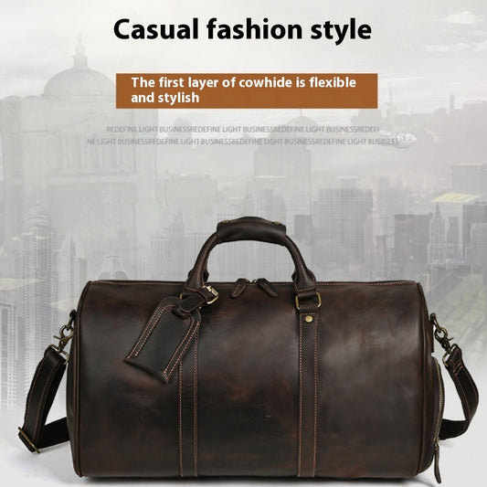 Traveling leather bag for small trips